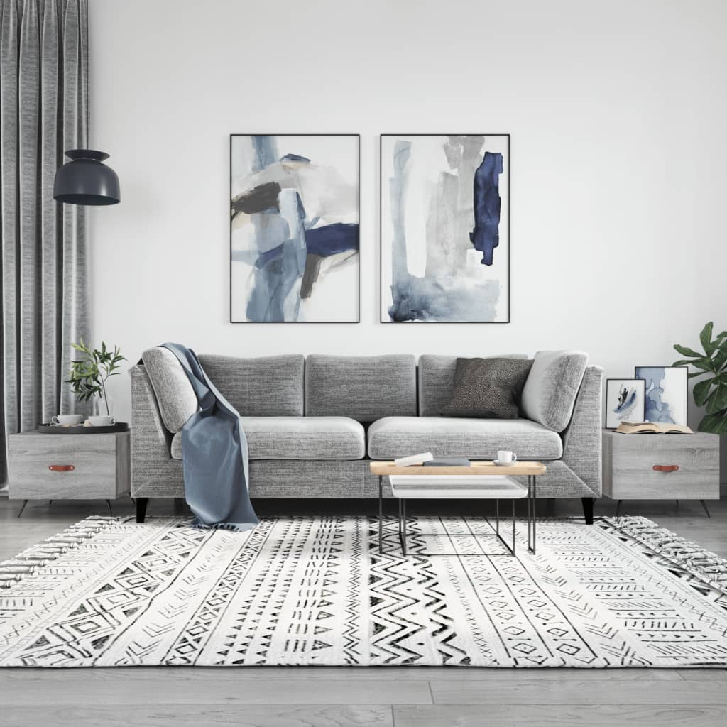 vidaXL Mesas de centro 2 uds madera ingeniería gris Sonoma 50x50x40 cm