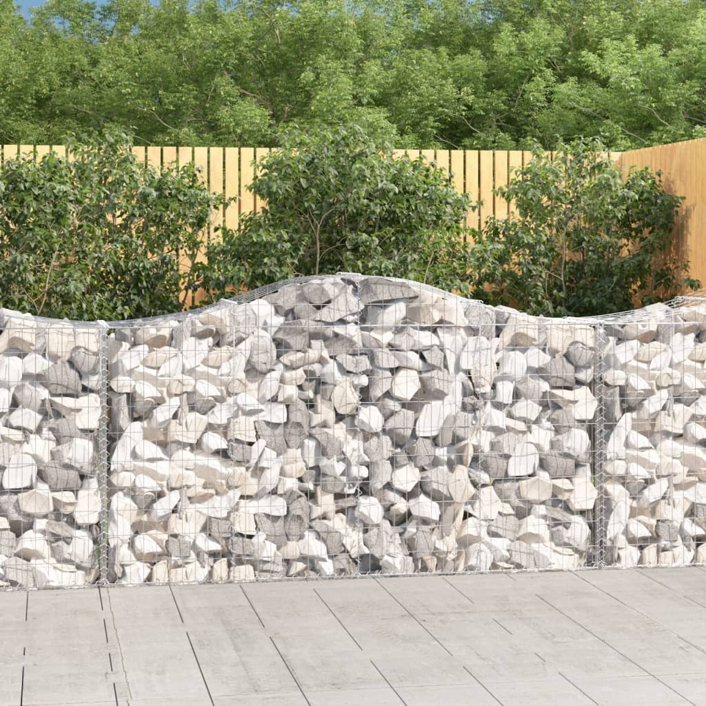 vidaXL Cestas de gaviones 25 uds forma de arco hierro 200x50x100/120cm