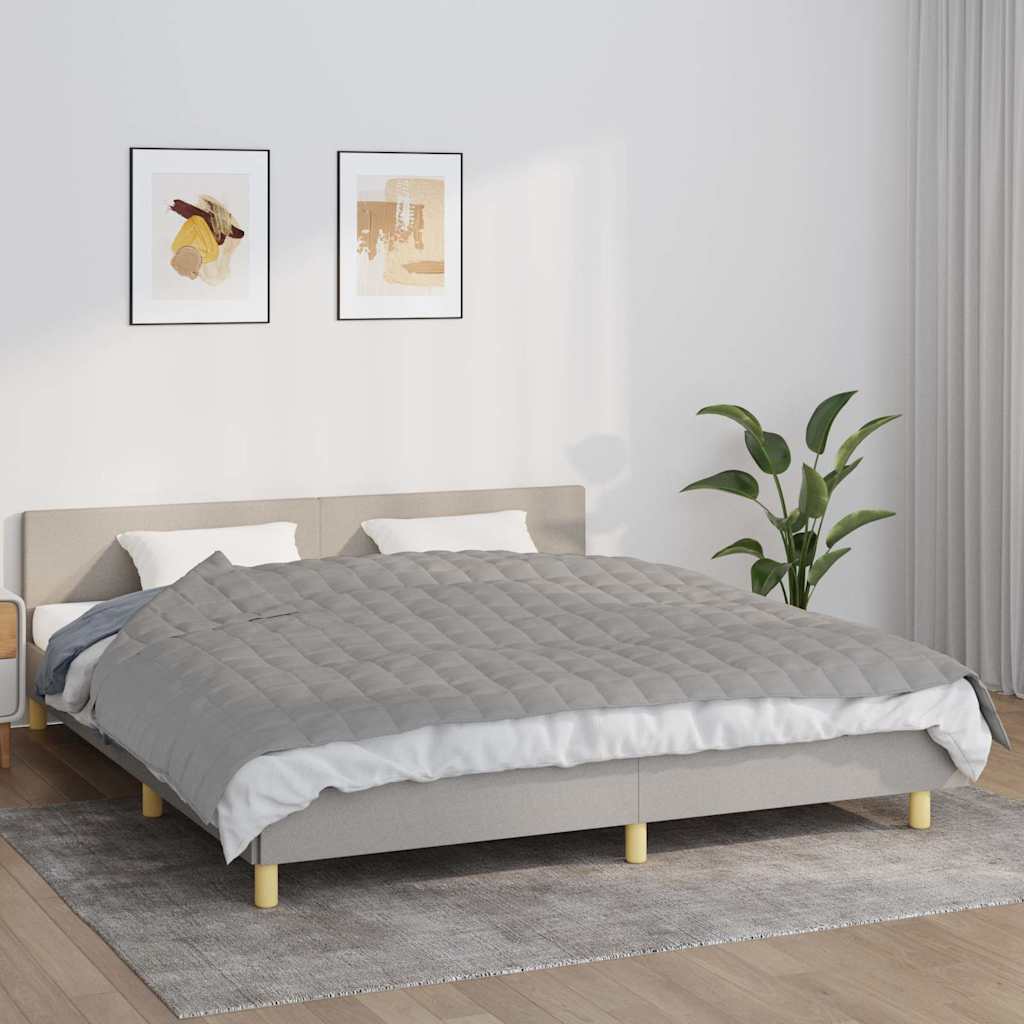 vidaXL Manta con peso tela gris 155x220 cm 7 kg