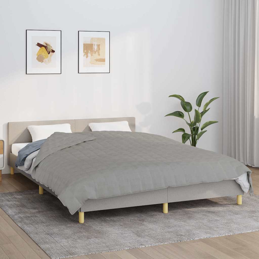 vidaXL Manta con peso tela gris 220x235 cm 11 kg