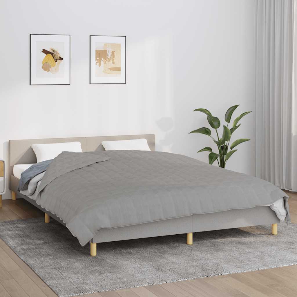 vidaXL Manta con peso tela gris 220x235 cm 15 kg