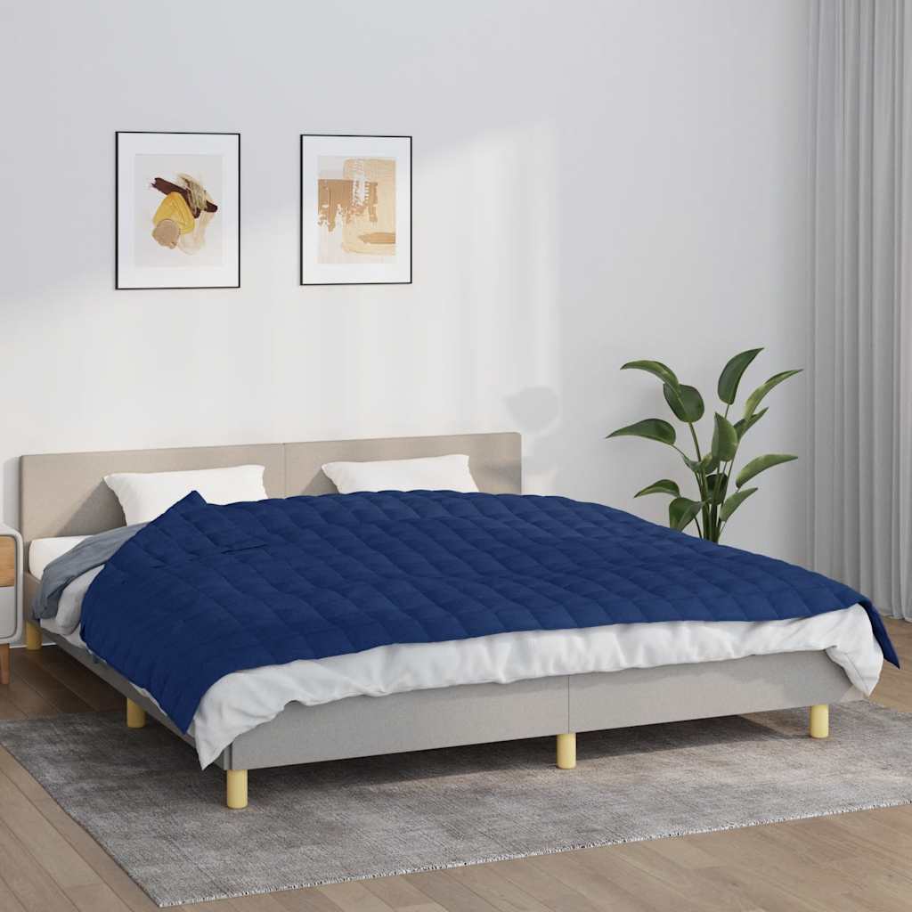 vidaXL Manta con peso tela azul 155x220 cm 11 kg