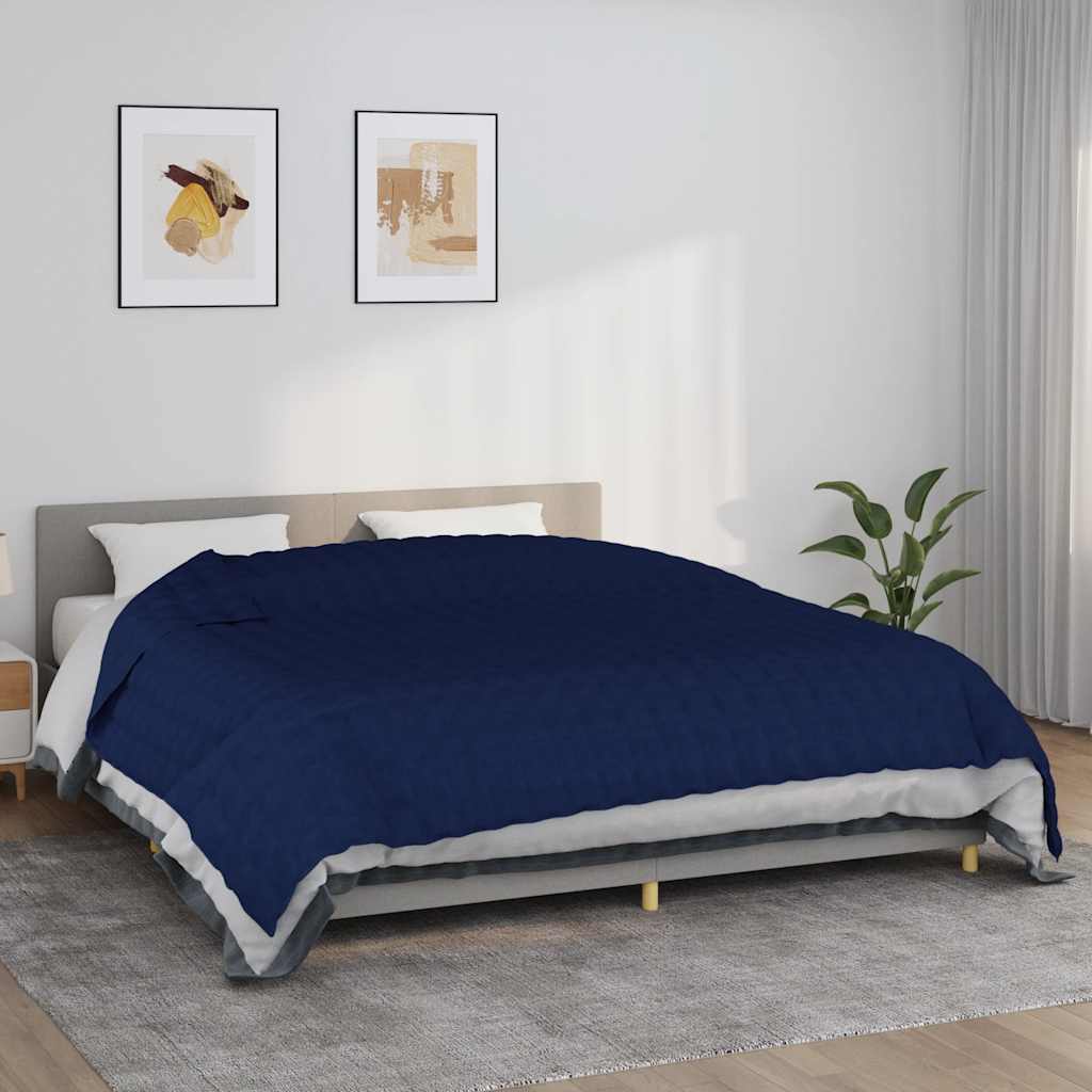 vidaXL Manta con peso tela azul 220x260 cm 15 kg