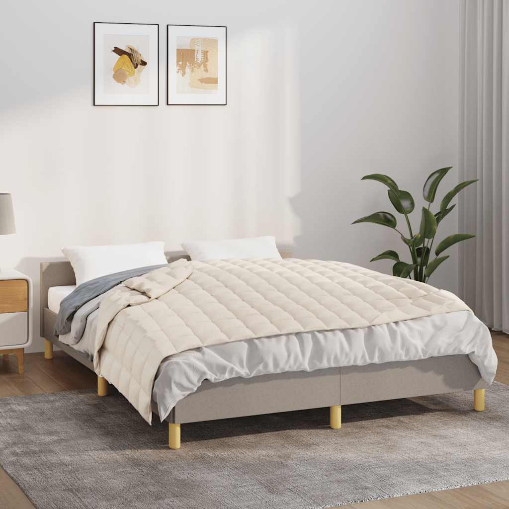vidaXL Manta con peso tela color crema claro 138x200 cm 6 kg