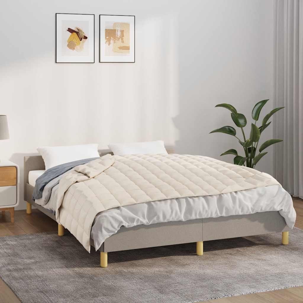 vidaXL Manta con peso tela color crema claro 138x200 cm 10 kg