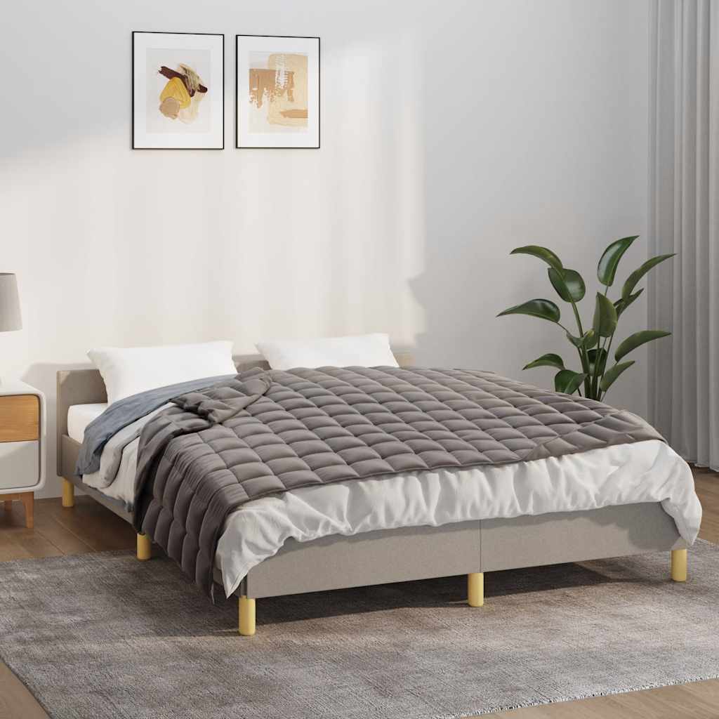 vidaXL Manta con peso tela gris 150x200 cm 11 kg