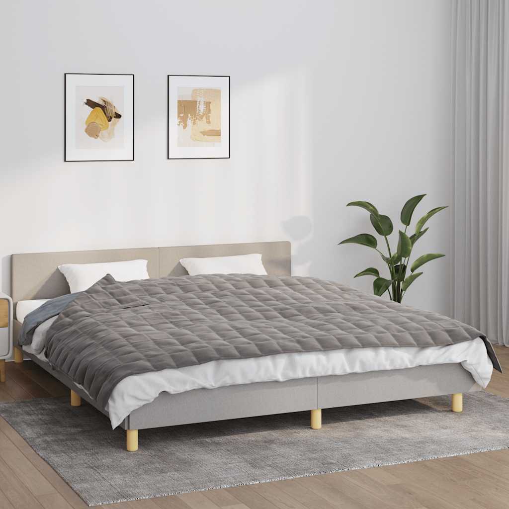 vidaXL Manta con peso tela gris 155x220 cm 11 kg