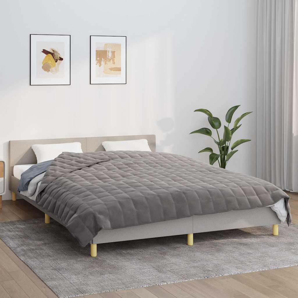 vidaXL Manta con peso tela gris 200x225 cm 9 kg