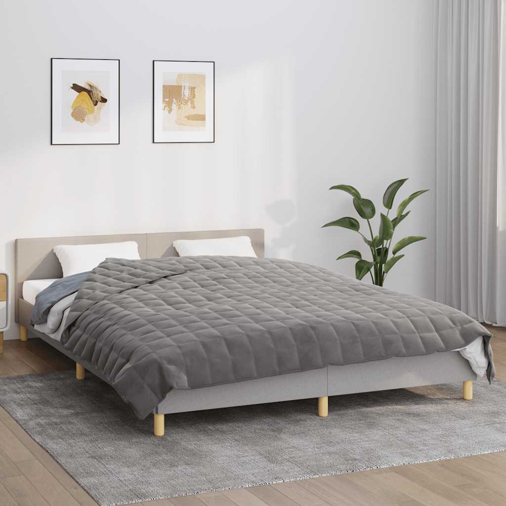 vidaXL Manta con peso tela gris 220x235 cm 11 kg