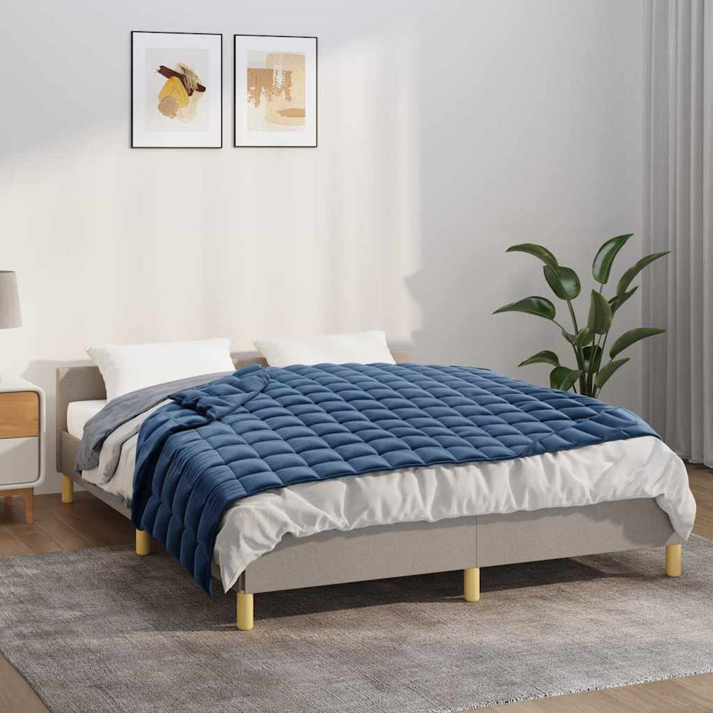 vidaXL Manta con peso tela azul 120x180 cm 5 kg