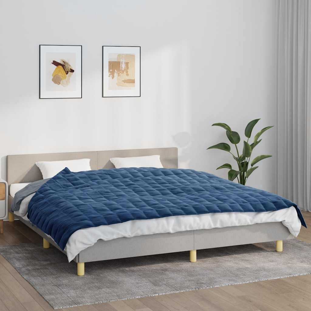 vidaXL Manta con peso tela azul 155x220 cm 11 kg