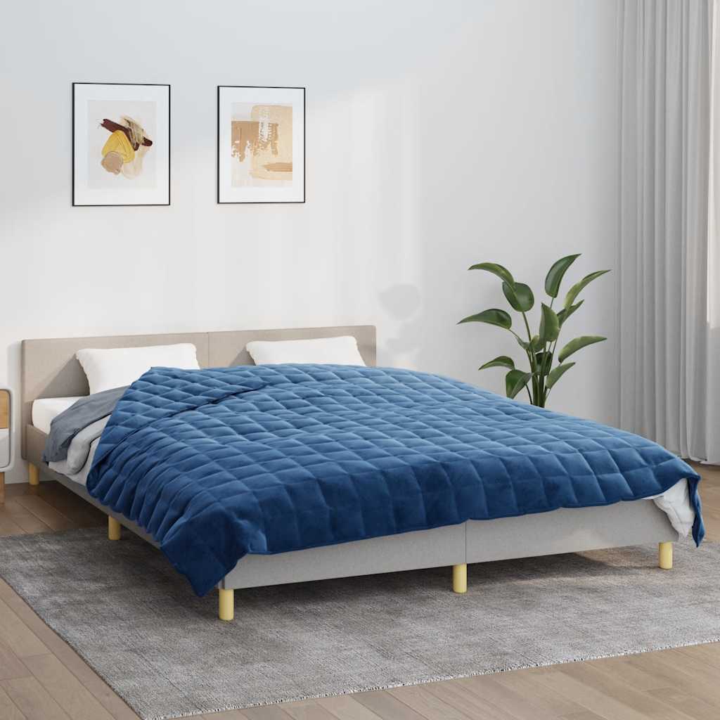 vidaXL Manta con peso tela azul 200x200 cm 13 kg