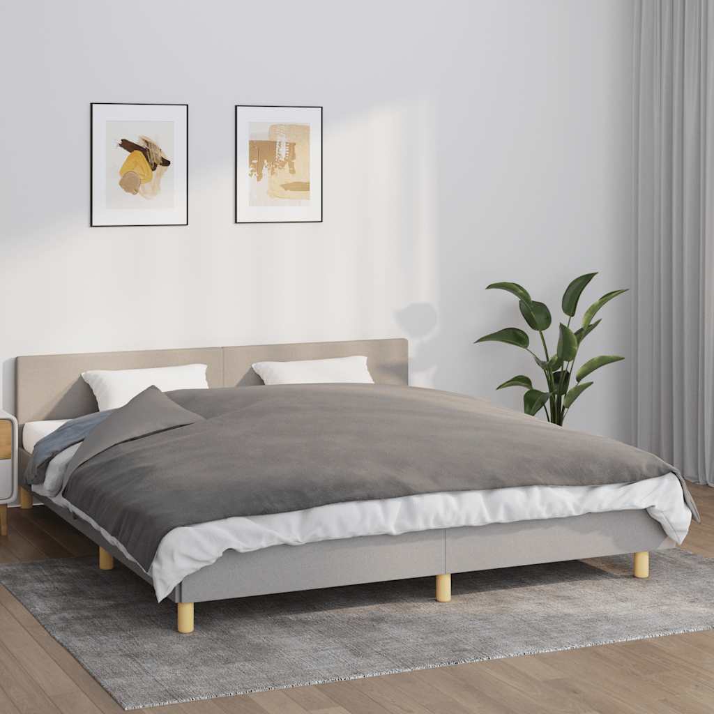 vidaXL Manta con peso con funda tela gris 155x220 cm 7 kg