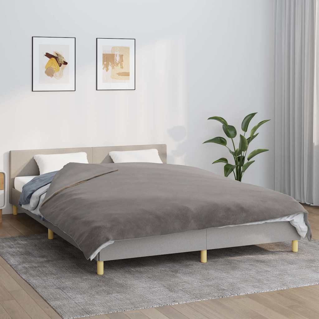 vidaXL Manta con peso con funda tela gris 200x200 cm 9 kg