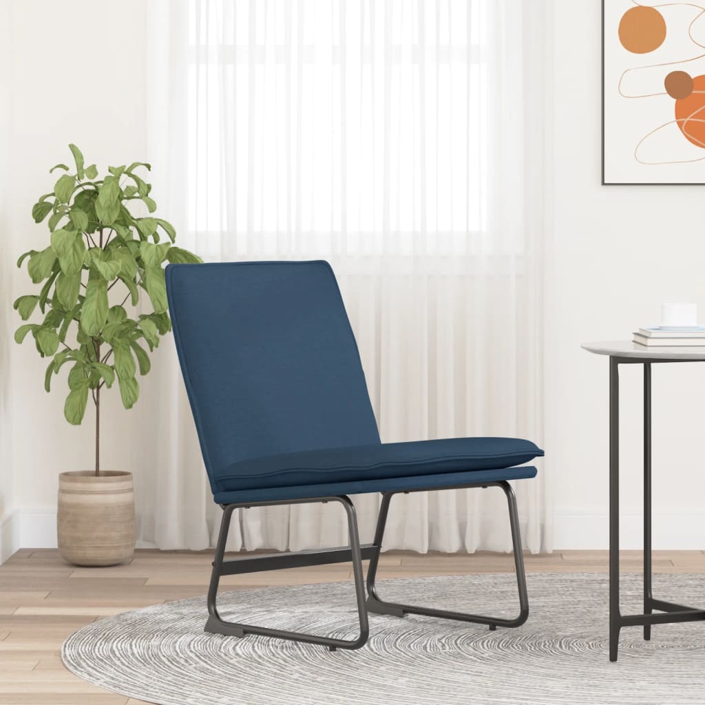 vidaXL Sillón de relax tela azul 52x75x76 cm
