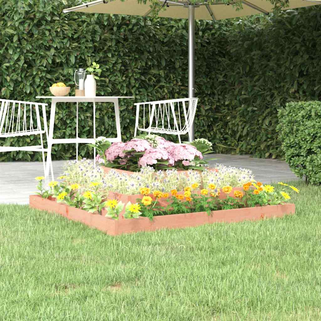vidaXL Jardinera de madera maciza de douglas 110x110x27 cm