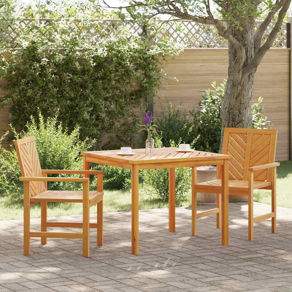 vidaXL Conjunto de Comedor de Jardín 3 uds. Marrón