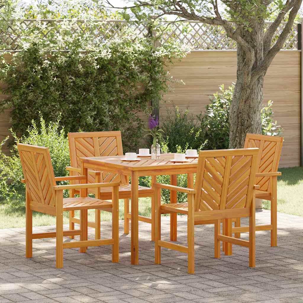 vidaXL Conjunto de Comedor de Jardín 5 uds. Marrón