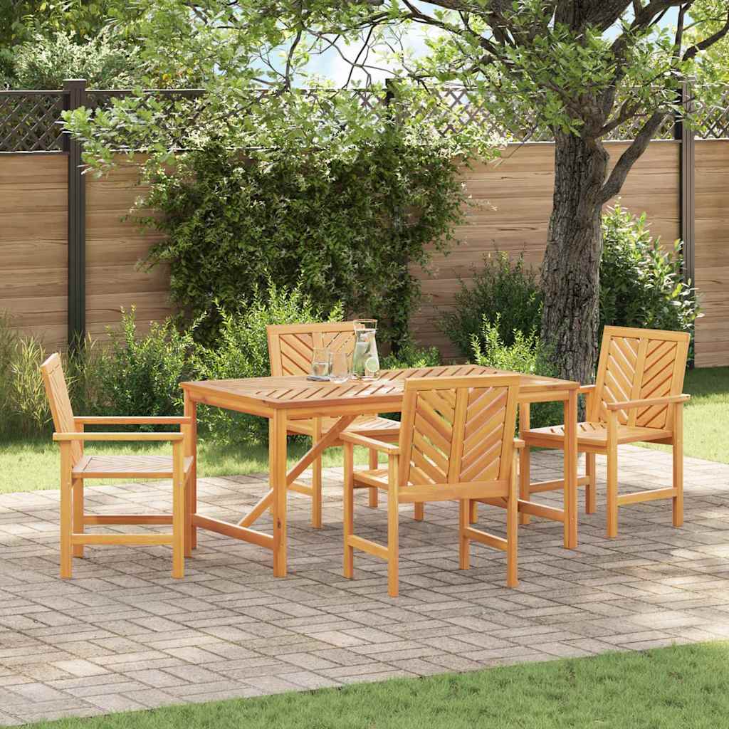 vidaXL Conjunto de Comedor de Jardín 5 uds. Marrón