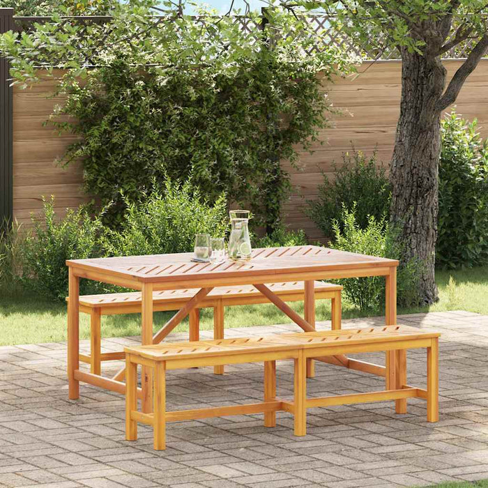vidaXL Conjunto de Comedor de Jardín 3 uds. Marrón