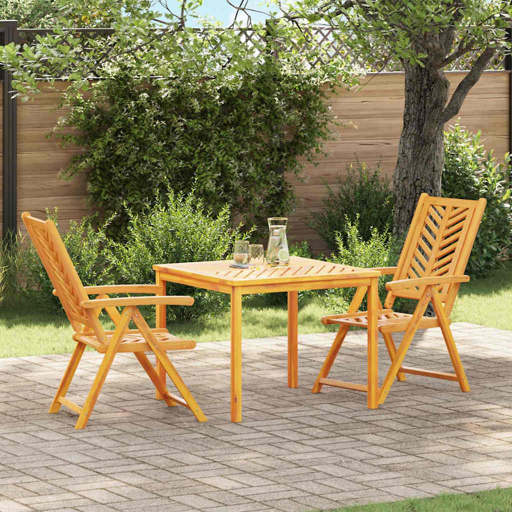 vidaXL Conjunto de Comedor de Jardín 3 uds. Marrón