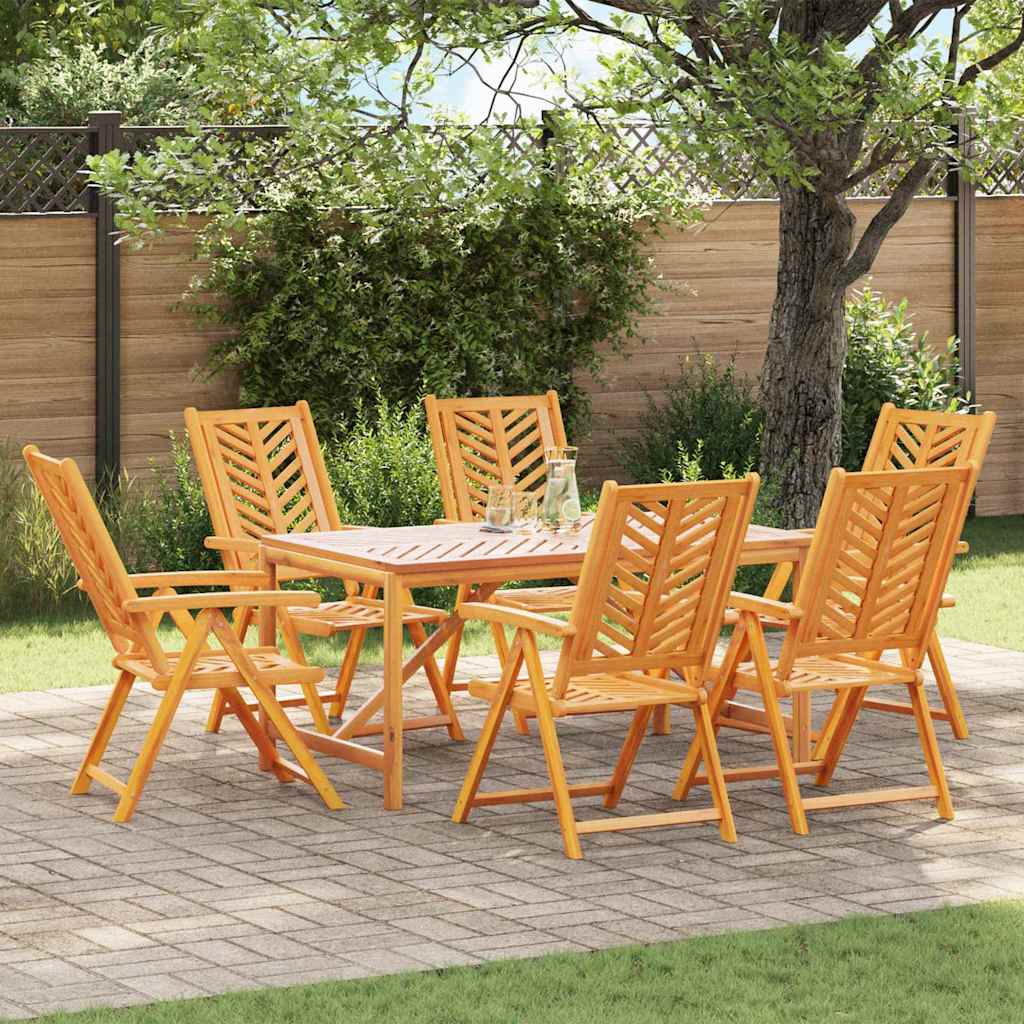 vidaXL Conjunto de Comedor de Jardín 7 uds. Marrón