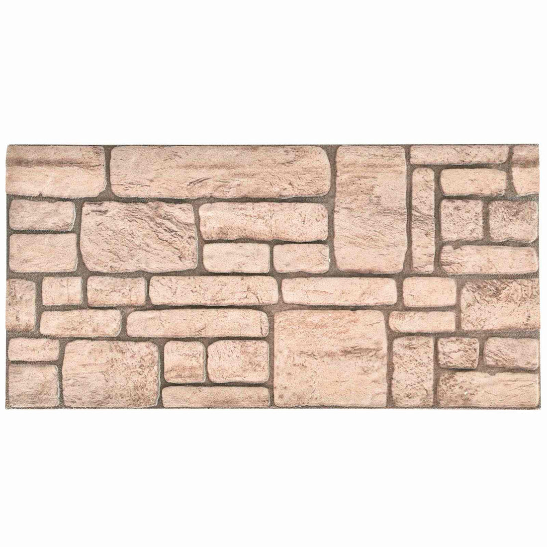 vidaXL Paneles de pared 10 uds. 100 x 50 cm Beige Espuma EPS