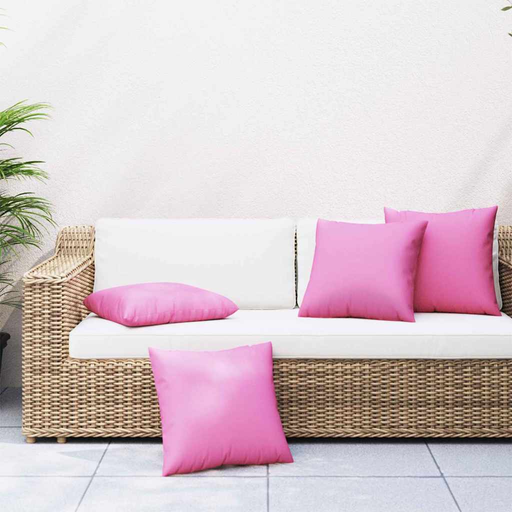 vidaXL Cojines Esparcidos 4 uds. Tela de poliéster Rosa 60 x 60 cm