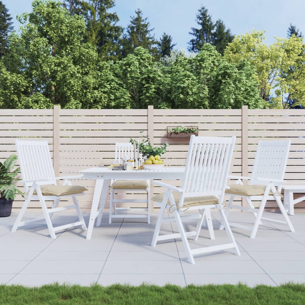 vidaXL Cojines de silla de jardín 4 uds tela Oxford beige 40x40x7 cm