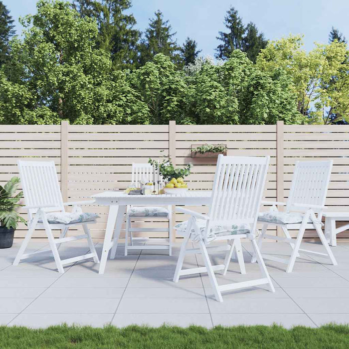 vidaXL Cojines de silla 4 uds tela Oxford estampado hojas 50x50x7 cm