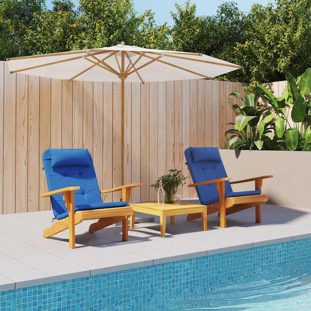 vidaXL Cojines de sillas 2 uds. Tela Oxford Azul 58 x 77 x 4,5 cm