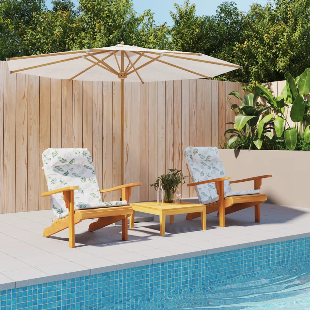 vidaXL Cojines para silla Adirondack 2 uds tela Oxford estampado hojas