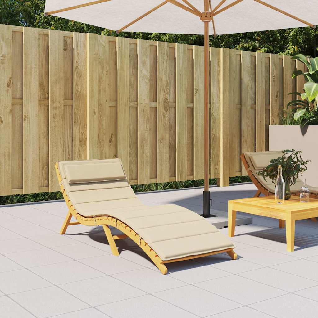 vidaXL Cojín de tumbona de tela Oxford beige 180x60x4 cm