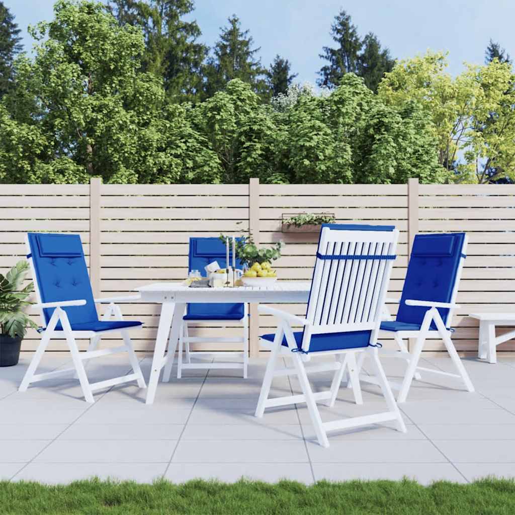 vidaXL Cojines de silla con respaldo alto 6 uds tela Oxford azul klein
