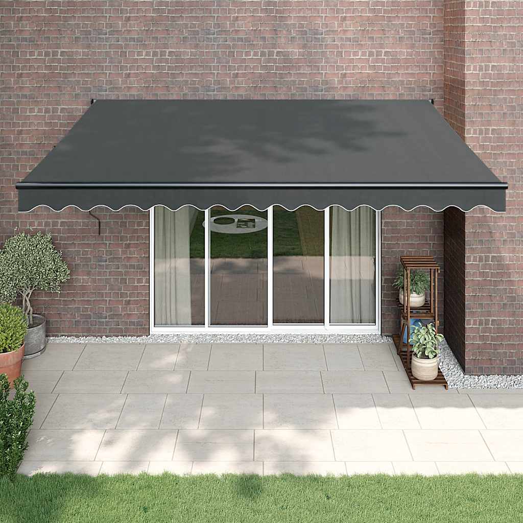 vidaXL Toldo retráctil automático gris antracita 4,5x3 m