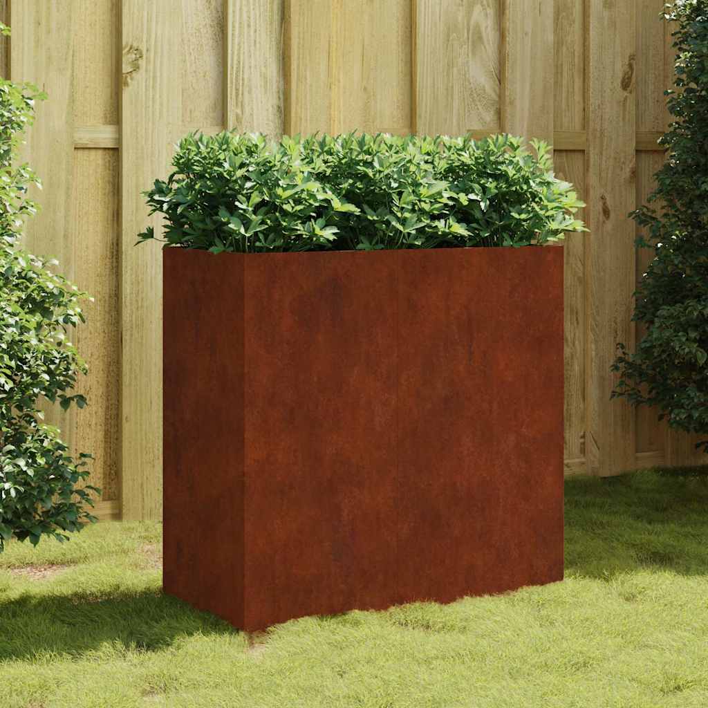 vidaXL Jardinera de acero corten 40x80x80 cm