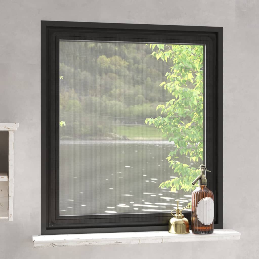 vidaXL Mosquitera magnética para ventanas gris antracita 130x150 cm