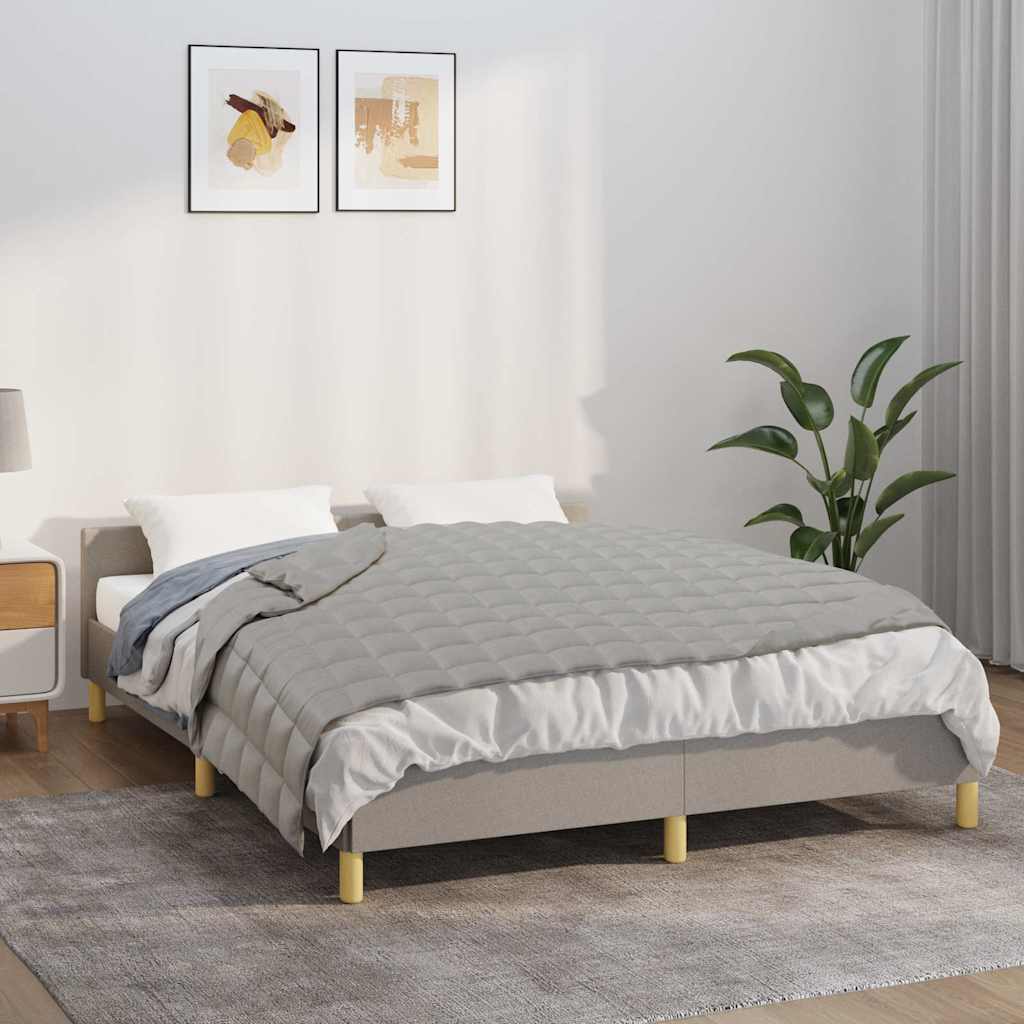 vidaXL Manta con peso tela gris 140x200 cm 10 kg