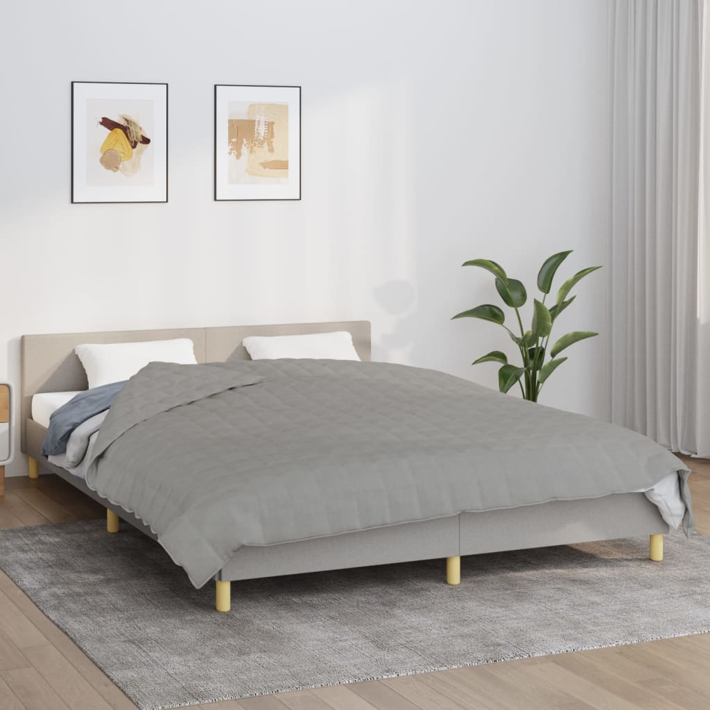 vidaXL Manta con peso tela gris 200x230 cm 13 kg