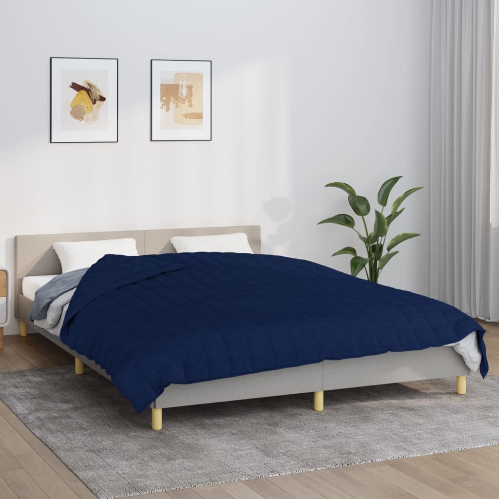 vidaXL Manta con peso tela azul 200x230 cm 9 kg