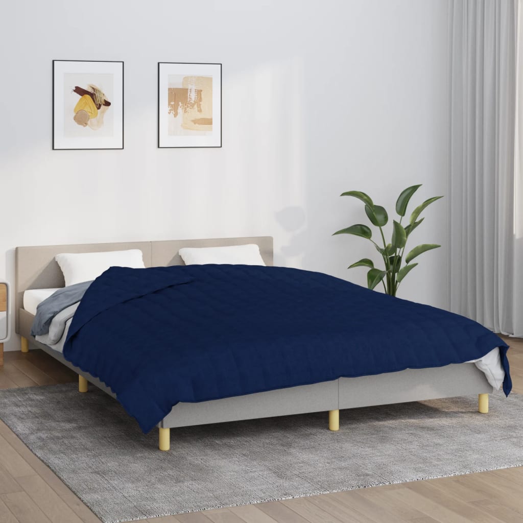 vidaXL Manta con peso tela azul 200x230 cm 13 kg