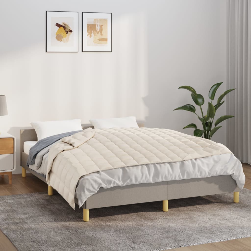 vidaXL Manta con peso tela color crema claro 152x203 cm 7 kg