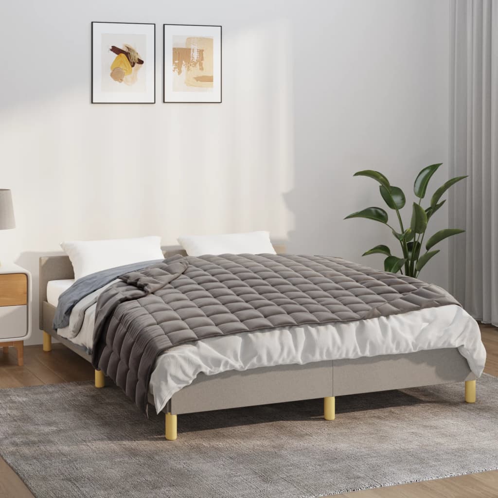 vidaXL Manta con peso tela gris 152x203 cm 11 kg