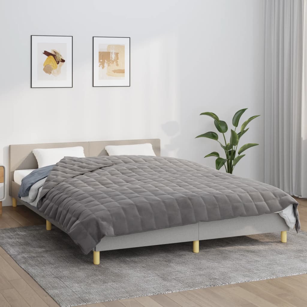 vidaXL Manta con peso tela gris 220x240 cm 15 kg
