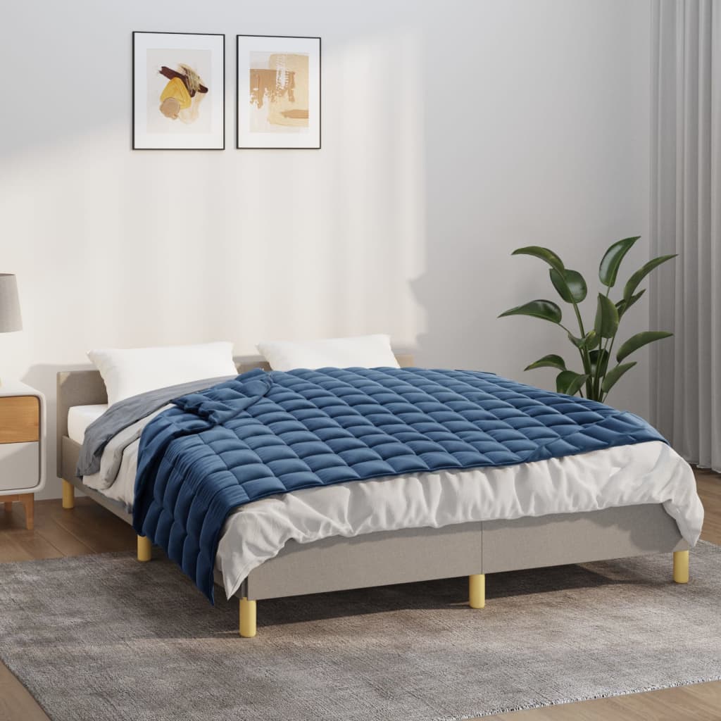 vidaXL Manta con peso tela azul 140x200 cm 6 kg
