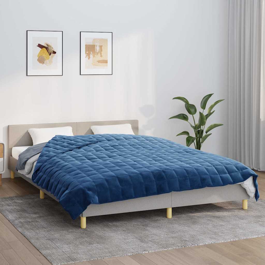 vidaXL Manta con peso tela azul 200x230 cm 9 kg