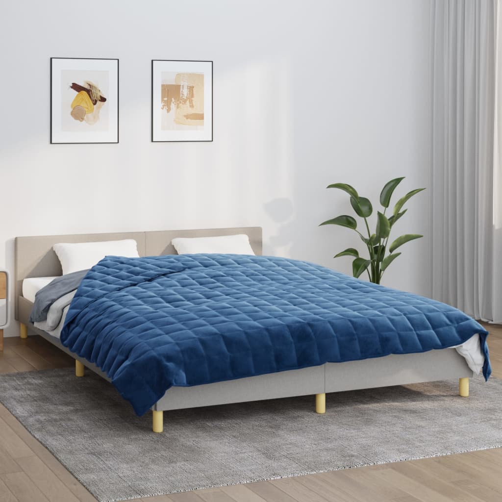 vidaXL Manta con peso tela azul 200x220 cm 13 kg