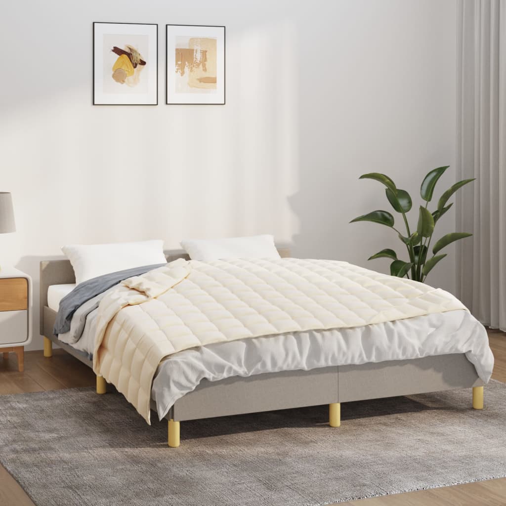vidaXL Manta con peso tela color crema claro 135x200 cm 10 kg