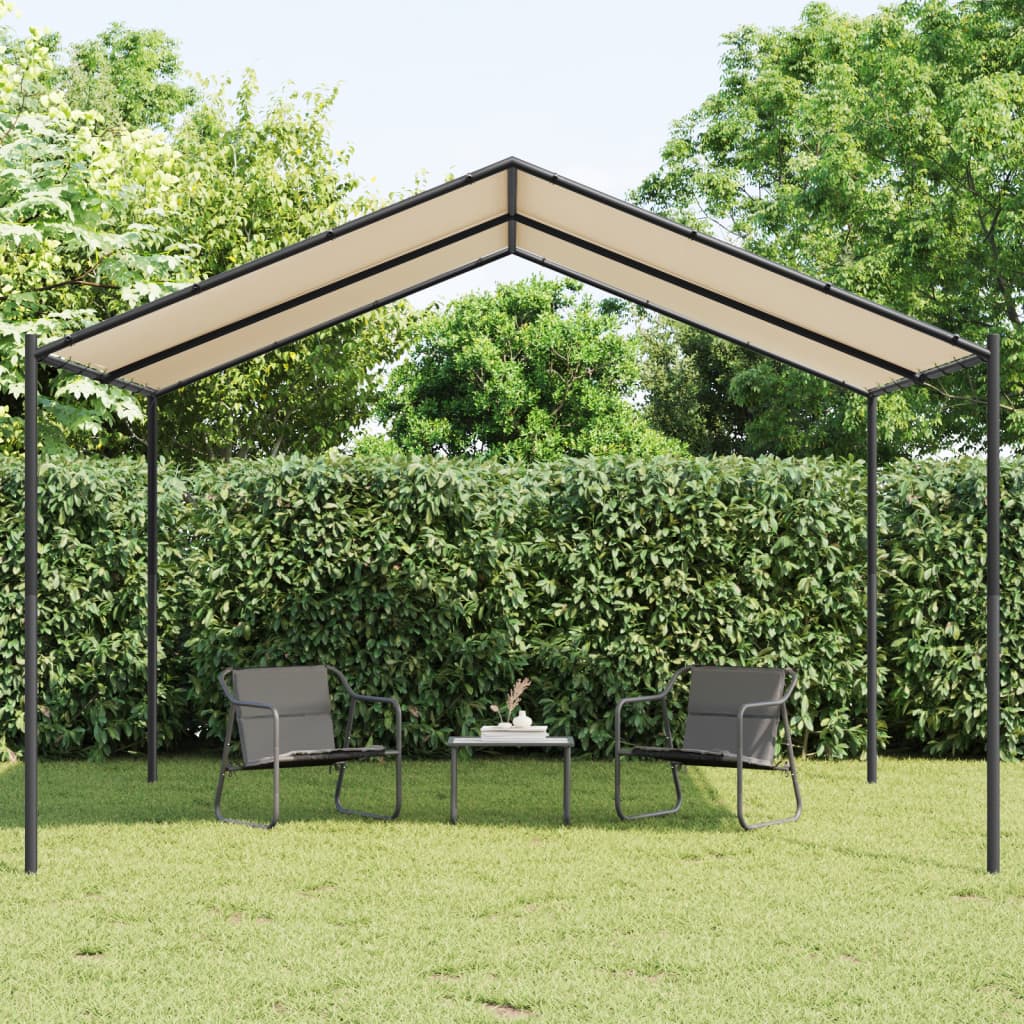 vidaXL Carpa acero y tela beige 4x4 m