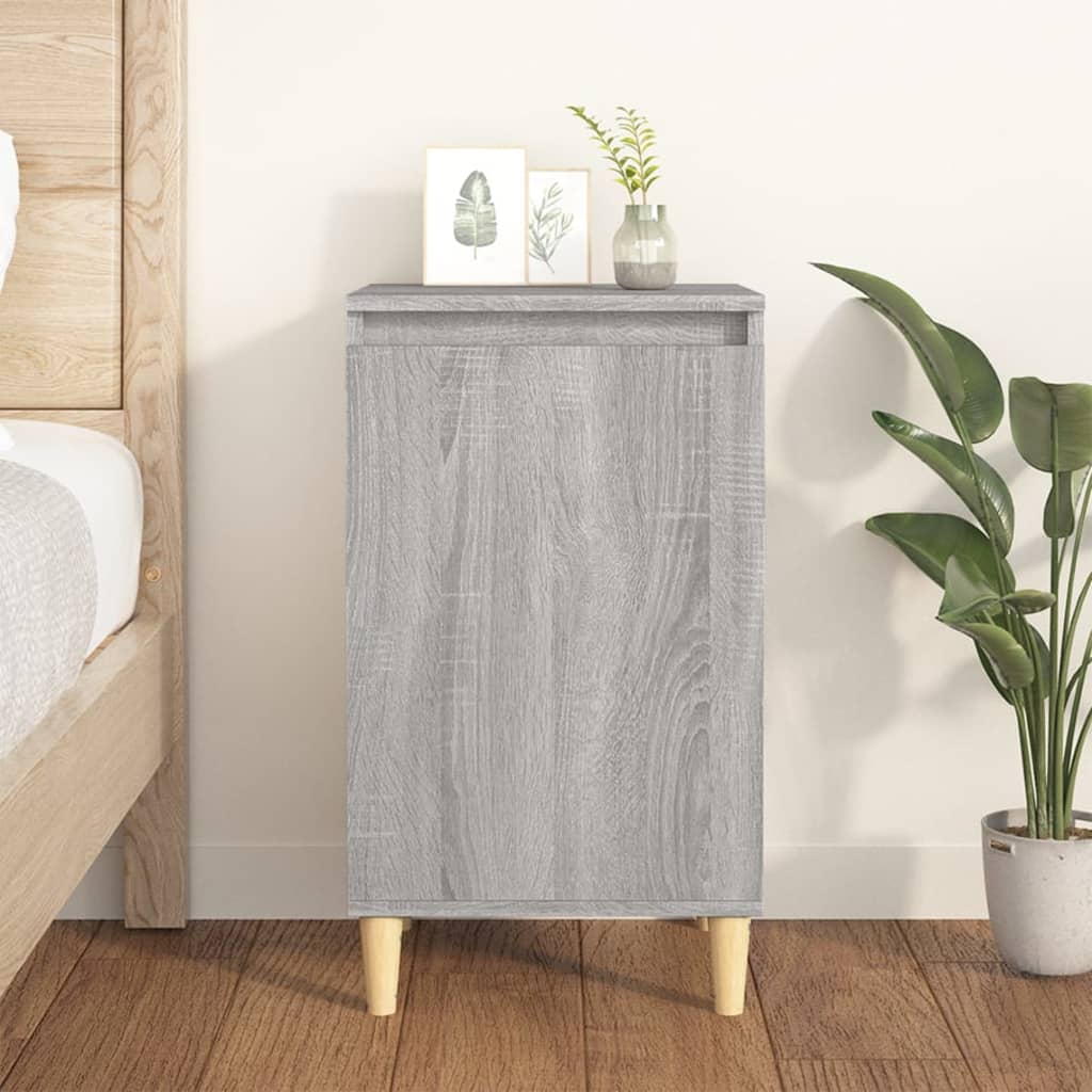 vidaXL Mesita de noche madera contrachapada gris Sonoma 40x35x70 cm